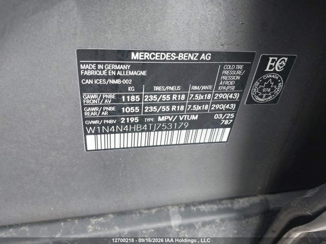 Продажа на аукционе авто 2026 Mercedes-benz Gla 250 4matic, vin: W1N4N4HB4TJ753179, номер лота: 12700218