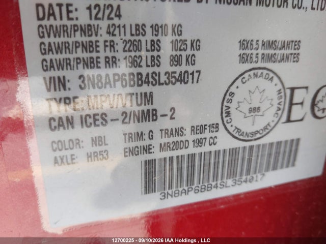 Nissan KICKS S 2025 3N8AP6BB4SL354017 Image 19