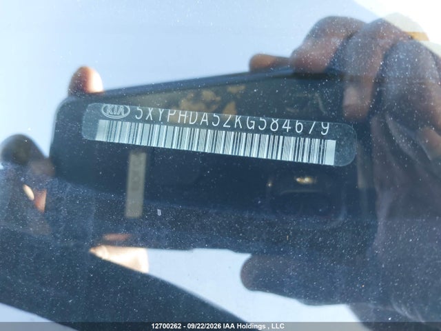 12700262 :رقم المزاد ، 5XYPHDA52KG584679 vin ، 2019 Kia Sorento Ex/ex Sport مزاد بيع