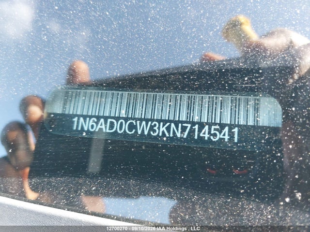 12700270 :رقم المزاد ، 1N6AD0CW3KN714541 vin ، 2019 Nissan Frontier Sv/pro-4x مزاد بيع