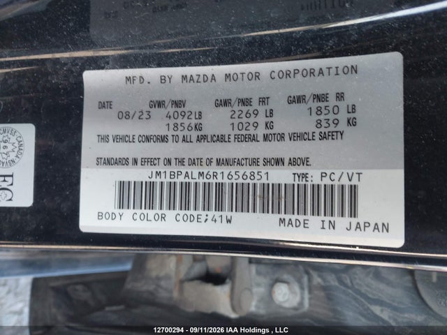 Продаж на аукціоні авто 2024 Mazda Mazda3 Sport Gs, vin: JM1BPALM6R1656851, номер лоту: 12700294