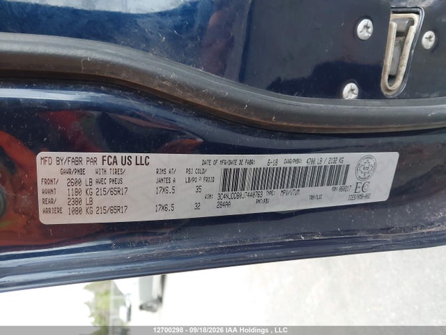 Продаж на аукціоні авто 2018 Jeep Compass Trailhawk, vin: 3C4NJDDB0JT440763, номер лоту: 12700298