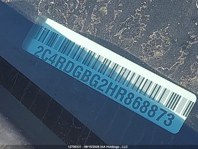 Продаж на аукціоні авто 2017 Dodge Grand Caravan Cvp/sxt, vin: 2C4RDGBG2HR868873, номер лоту: 12700331