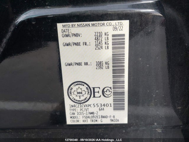 Nissan Leaf Sv/sv Plus 2023 1N4CZ1CVXPC553401 Image 9