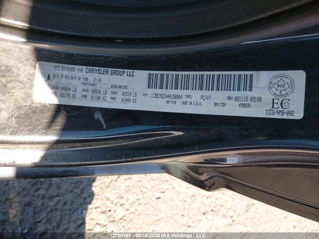 Aukcja sprzedaży 2010 Chrysler Sebring Touring, vin: 1C3BC5ED4AN156804, numer aukcji: 12700368