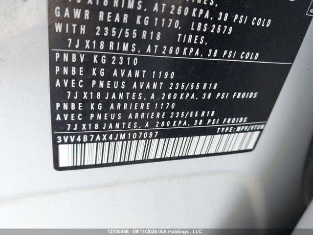 Aukcja sprzedaży 2018 Volkswagen Tiguan Highline, vin: 3VV4B7AX4JM107097, numer aukcji: 12700386
