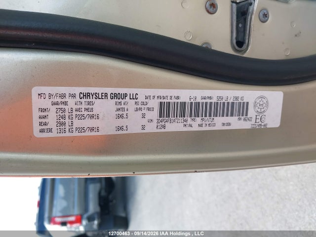 12700463 :رقم المزاد ، 3D4PG4FB1AT211340 vin ، 2010 Dodge Journey Se مزاد بيع