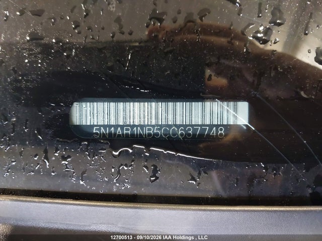Aukcja sprzedaży 2012 Nissan Pathfinder Le/s/sv, vin: 5N1AR1NB5CC637748, numer aukcji: 12700513