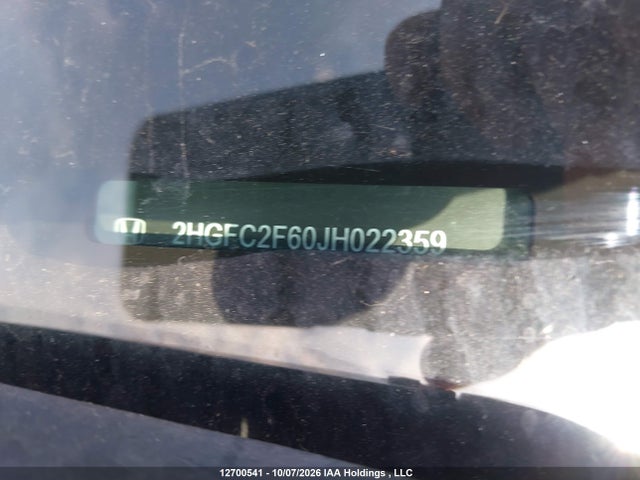 Aukcja sprzedaży 2018 Honda Civic Se, vin: 2HGFC2F60JH022359, numer aukcji: 12700541