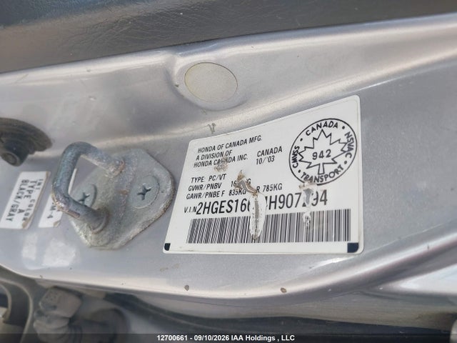 Продаж на аукціоні авто 2004 Honda Civic Lx, vin: 2HGES16614H907294, номер лоту: 12700661