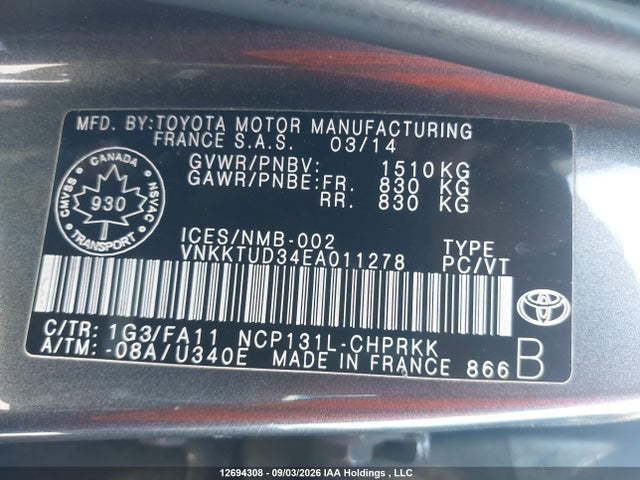 Toyota YARIS LE 2014 VNKKTUD34EA011278 Image 19
