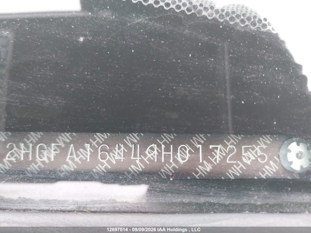 12697514 :رقم المزاد ، 2HGFA16449H017255 vin ، 2009 Honda Civic Dx-g مزاد بيع