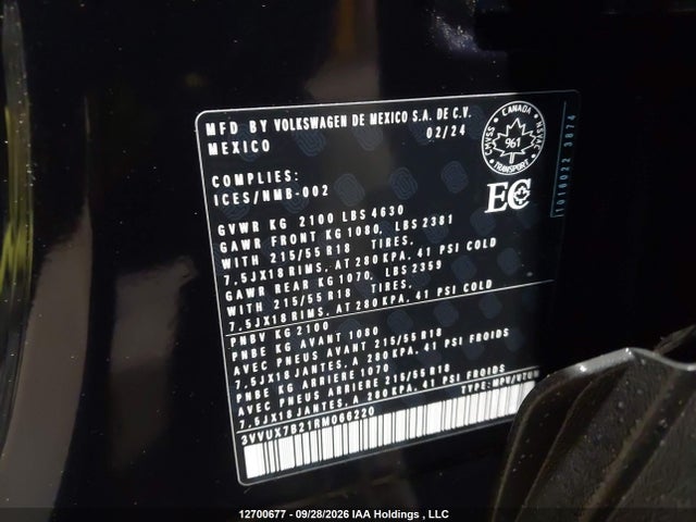 3VVUX7B21RM066220 Volkswagen TAOS SE