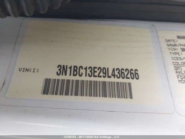 Продажа на аукционе авто 2009 Nissan Versa 1.8s, vin: 3N1BC13E29L436266, номер лота: 12700753