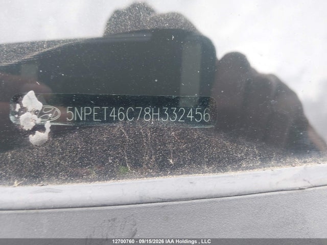 12700760 :رقم المزاد ، 5NPET46C78H332456 vin ، 2008 Hyundai Sonata Gl/gls مزاد بيع