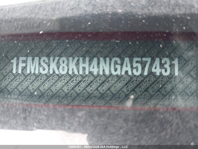 12665361 :رقم المزاد ، 1FMSK8KH4NGA57431 vin ، 2022 Ford Explorer St-line مزاد بيع