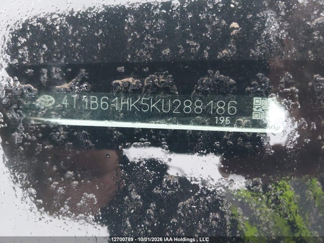 4T1B61HK5KU288186 Toyota CAMRY XSE