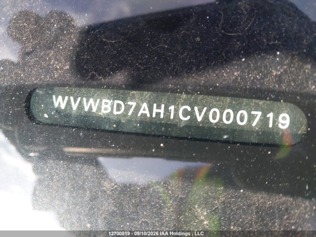 2012 Volkswagen Eos მანქანა იყიდება აუქციონზე, vin: WVWBD7AH1CV000719, აუქციონის ნომერი: 12700819