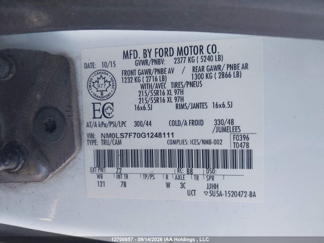 Ford Transit Connect Xlt 2016 NM0LS7F70G1248111 Image 9