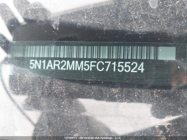Aukcja sprzedaży 2015 Nissan Pathfinder S/sv/sl/platinum, vin: 5N1AR2MM5FC715524, numer aukcji: 12700911