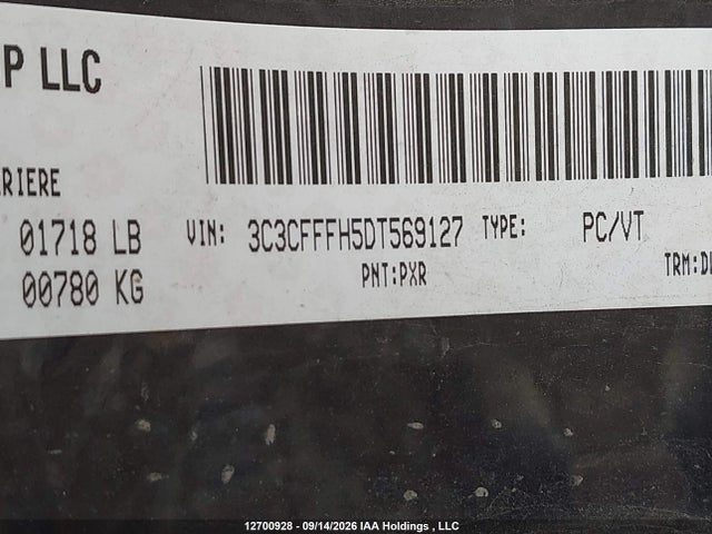Продажа на аукционе авто 2013 Fiat 500 Abarth, vin: 3C3CFFFH5DT569127, номер лота: 12700928