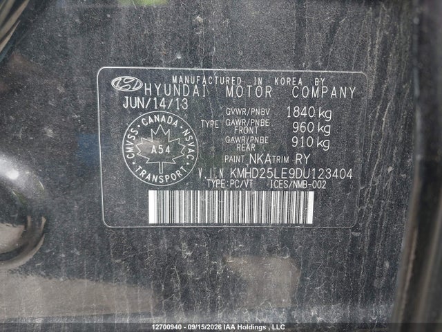Aukcja sprzedaży 2013 Hyundai Elantra Gt, vin: KMHD25LE9DU123404, numer aukcji: 12700940