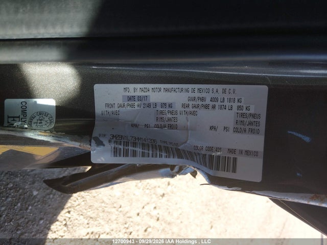 Продажа на аукционе авто 2017 Mazda Mazda3 Gs, vin: 3MZBN1L73HM141336, номер лота: 12700943