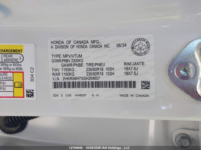Honda CR-V 2025 2HKRS6H7XSH204607 Image 9