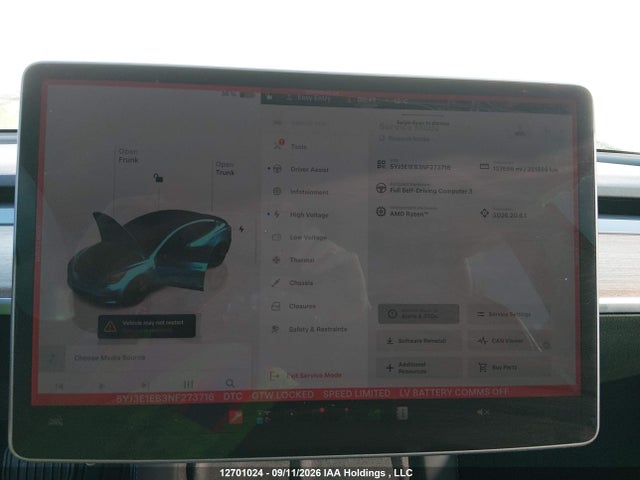 5YJ3E1EB3NF273716 Tesla MODEL 3