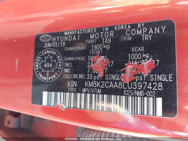 Hyundai Kona Preferred Awd 2020 KM8K2CAA8LU397428 Image 18
