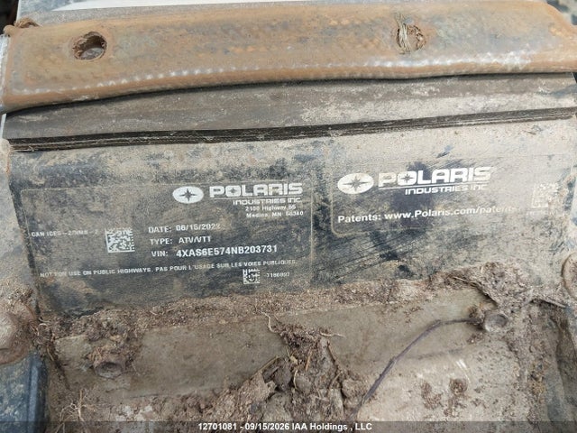 Продаж на аукціоні авто 2022 Polaris Sportsman 6x6 570, vin: 4XAS6E574NB203731, номер лоту: 12701081