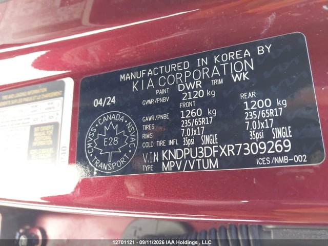 KIA Sportage Lx 2024 KNDPU3DFXR7309269 Image 19