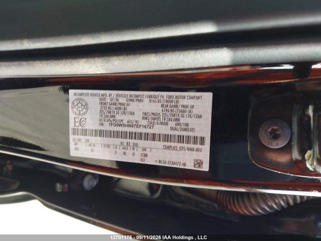 12701176 :رقم المزاد ، 1FD0W5HN9TEF16727 vin ، 2026 Ford F550 Super Duty مزاد بيع