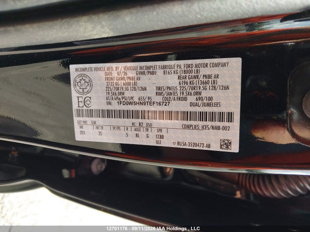 12701176 :رقم المزاد ، 1FD0W5HN9TEF16727 vin ، 2026 Ford F550 Super Duty مزاد بيع