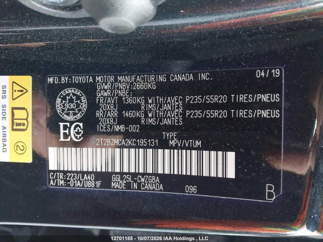Lexus RX 350 2019 2T2BZMCA2KC195131 Image 19