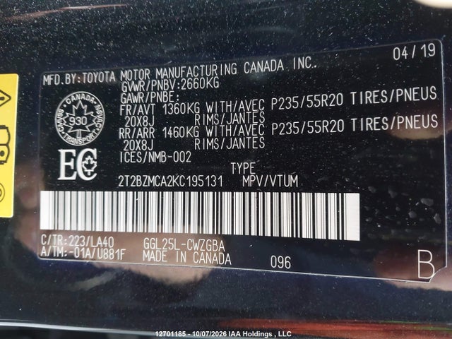 Lexus RX 350 2019 2T2BZMCA2KC195131 Image 9