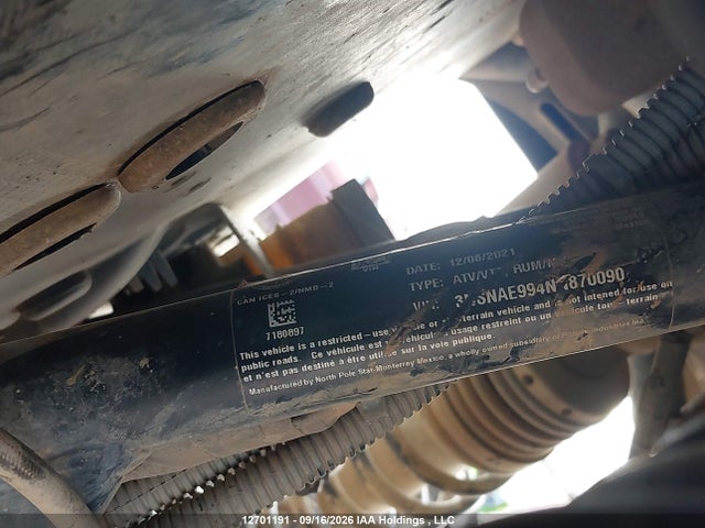 12701191 :رقم المزاد ، 3NSNAE994NN870090 vin ، 2022 Polaris Rzr Xp 1000 مزاد بيع