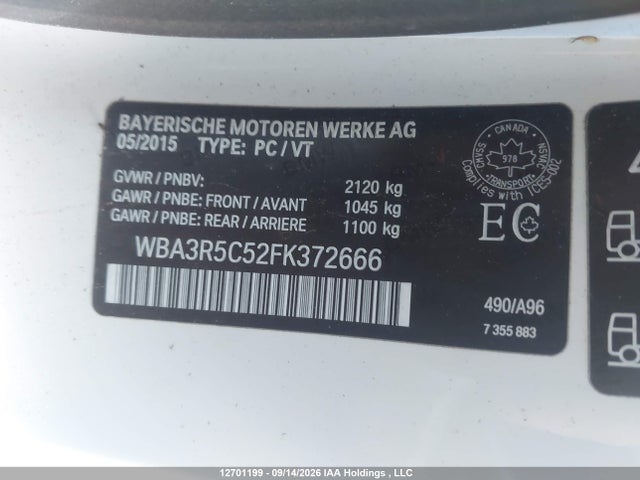 Aukcja sprzedaży 2015 Bmw 435i Xdrive, vin: WBA3R5C52FK372666, numer aukcji: 12701199