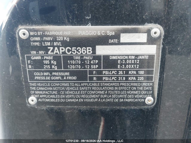 Vespa Primavera 50 4v Ie 2018 ZAPC536B3J5201371 Image 10