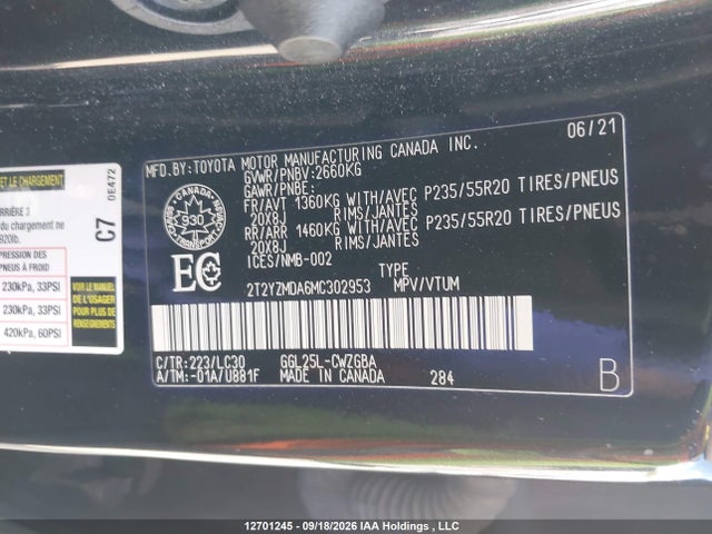 Продажа на аукционе авто 2021 Lexus Rx 350 F Sport, vin: 2T2YZMDA6MC302953, номер лота: 12701245