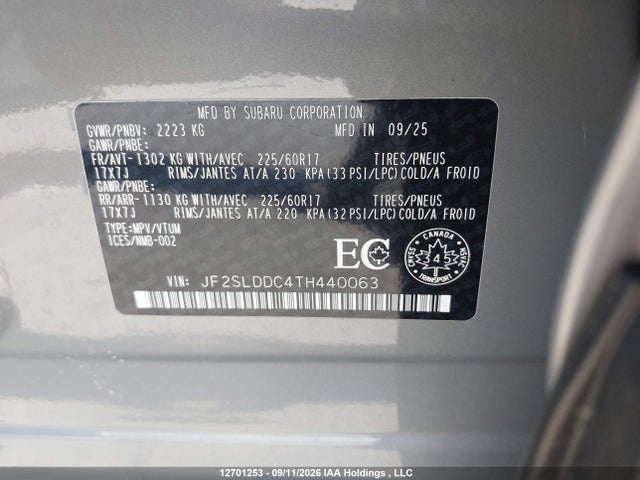 JF2SLDDC4TH440063 Subaru Forester Premier/touring