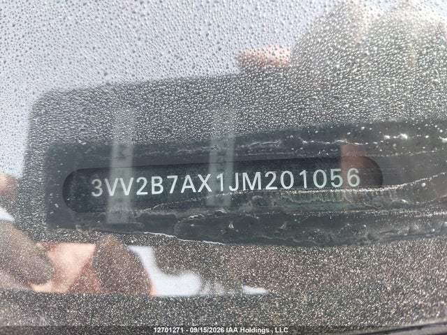 Aukcja sprzedaży 2018 Volkswagen Tiguan Comfortline, vin: 3VV2B7AX1JM201056, numer aukcji: 12701271
