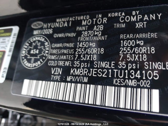 Hyundai Palisade Xrt Pro 2026 KM8RJES21TU134105 Image 19