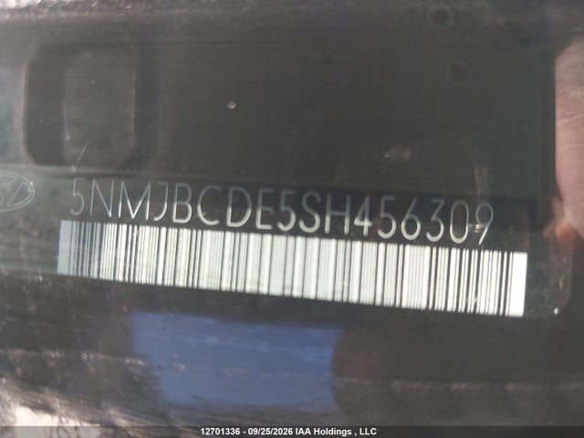 12701336 :رقم المزاد ، 5NMJBCDE5SH456309 vin ، 2025 Hyundai Tucson مزاد بيع