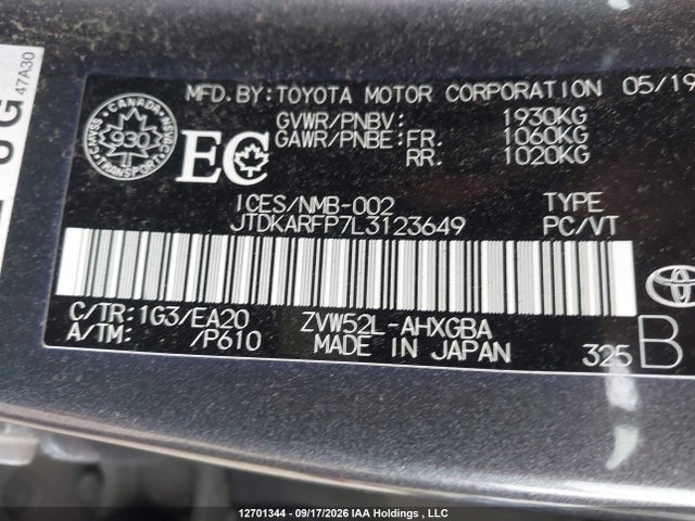 JTDKARFP7L3123649 Toyota Prius Prime Upgrade