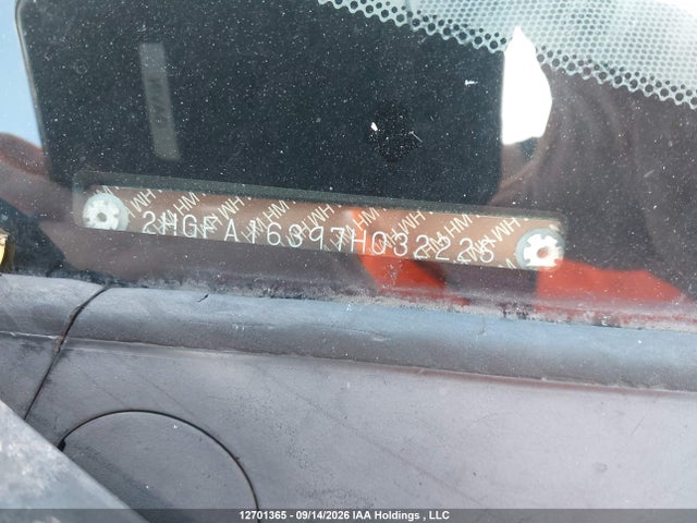 12701365 :رقم المزاد ، 2HGFA16397H032225 vin ، 2007 Honda Civic Dx-g مزاد بيع