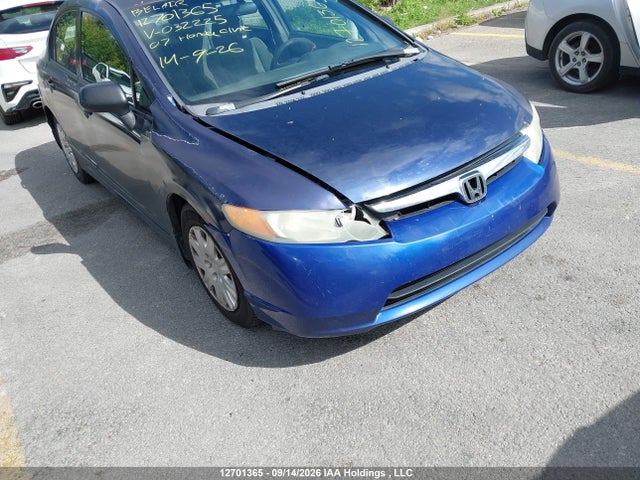 12701365 :رقم المزاد ، 2HGFA16397H032225 vin ، 2007 Honda Civic Dx-g مزاد بيع
