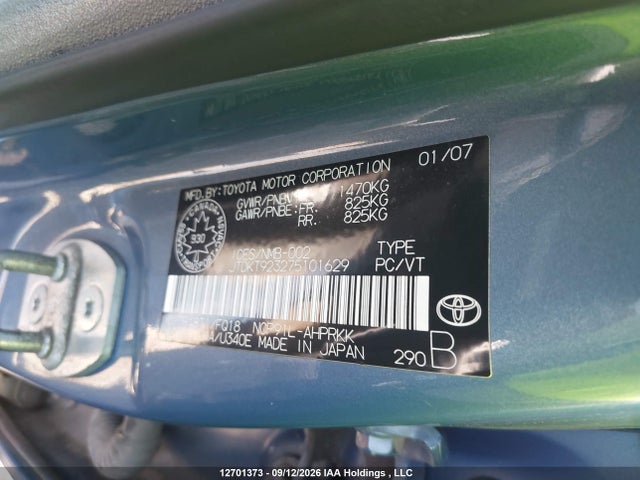 Продаж на аукціоні авто 2007 Toyota Yaris Hatchback, vin: JTDKT923275101629, номер лоту: 12701373
