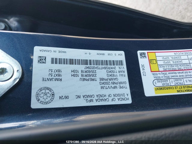 Продажа на аукционе авто 2025 Honda Cr-v Ex-l Hybrid, vin: 2HKRS6H77SH203947, номер лота: 12701390