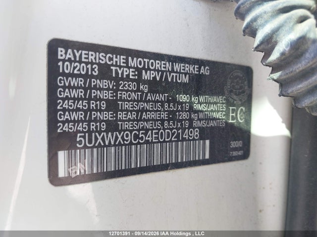 5UXWX9C54E0D21498 BMW X3 Xdrive28i